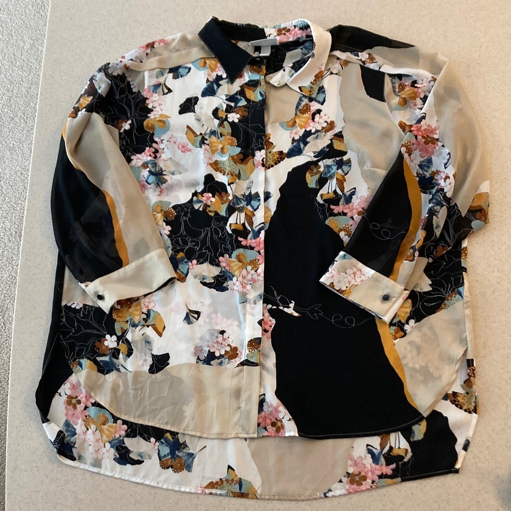3.1 Phillip Lim for Target Colorful Floral Blouse Women Size 2X - Picture 8 of 11